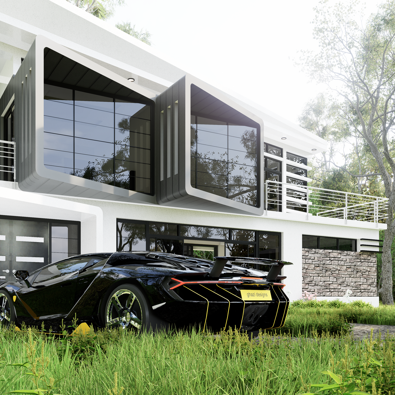 Beautiful concrete design house